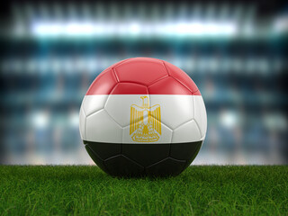 Soccer ball Egypt flag