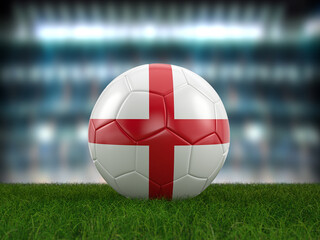 Soccer ball England flag
