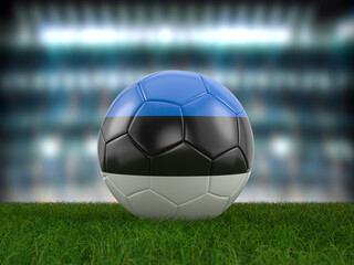 Soccer ball Estonia flag
