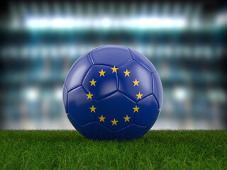 Soccer ball EU flag