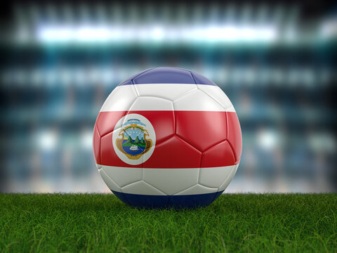 Soccer ball Costa Rica flag