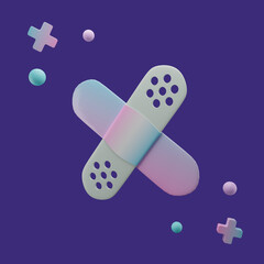 Medicine icon with 3d