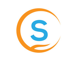 S vector logo icon with love shape and Aro illustration design isolated background symbol