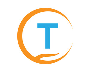 T vector logo icon with love shape and Aro illustration design isolated background symbol