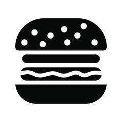 burger hamburger logo icon color editable