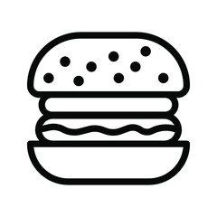 burger hamburger logo icon color editable
