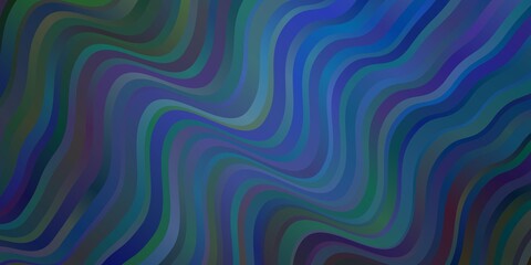 Fototapeta premium Dark BLUE vector backdrop with circular arc.