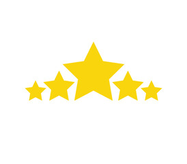 Five star rating review icon design vector. Customer feedback satisfaction quality symbol illustration.