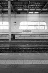 Station, ballast, rail track, 26June2022