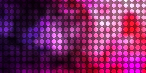 Dark Purple, Pink vector layout with circles.