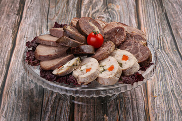 Meat plate with beef and chicken