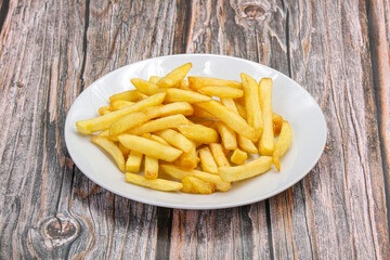 Crusty hot French fry potato