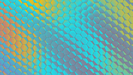 Geometric Colorful Hexagon Scale Abstract Glass Blur Background Wallpaper Design