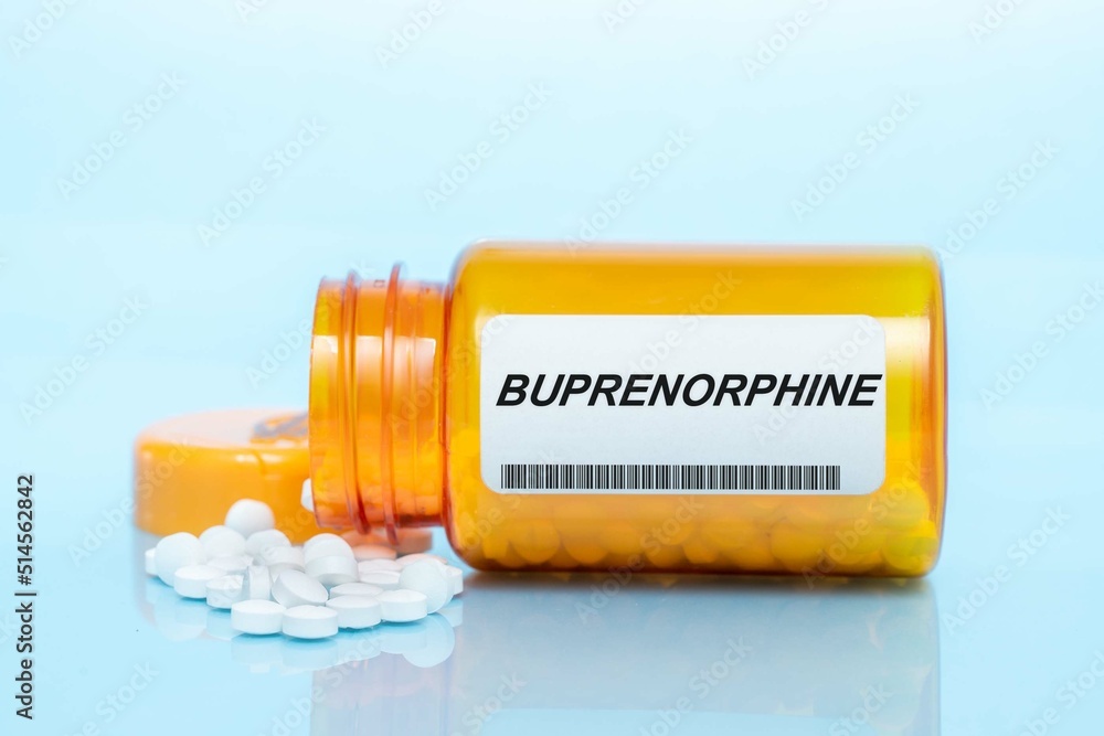 Canvas Prints Buprenorphine Drug In Prescription Medication  Pills Bottle