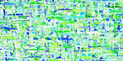Fototapeta premium Light Blue, Green vector texture with triangular style.