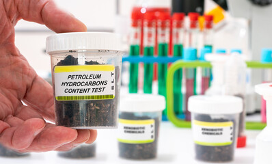 Petroleum Hydrocarbons Content Test. Petroleum Hydrocarbons Content Test content in soil sample in...