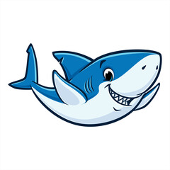 Cartoon Friendly Shark