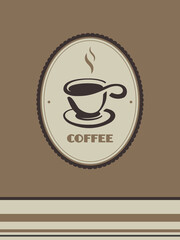 Coffee break hipster stylized poster. Vector illustration.