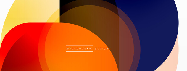 Creative geometric wallpaper. Minimal circle triangle and square line abstract background. Vector illustration for wallpaper banner background or landing page