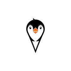 Penguin icon logo vector design