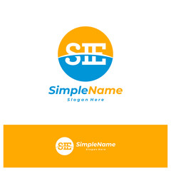 Letter S I E Logo Design Template. Initial SIE logo concept vector. Creative Icon Symbol