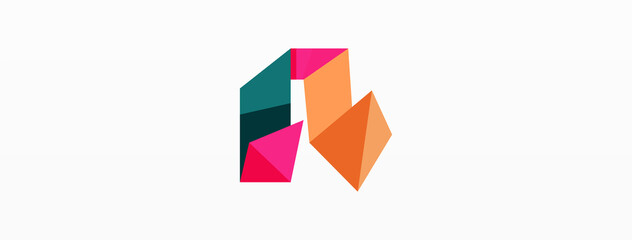 Creative geometric wallpaper. Abstract ribbon style line composition. Techno business template for wallpaper, banner, background or landing