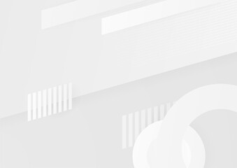 Minimal geometric white light background abstract design. Vector illustration abstract graphic design banner pattern background template.