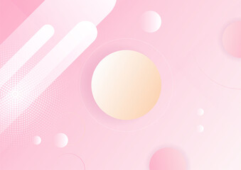 Minimal geometric pink background abstract design. Vector illustration abstract graphic design banner pattern background template.