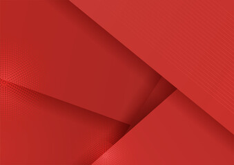 Minimal geometric red background abstract design. Vector illustration abstract graphic design banner pattern background template.