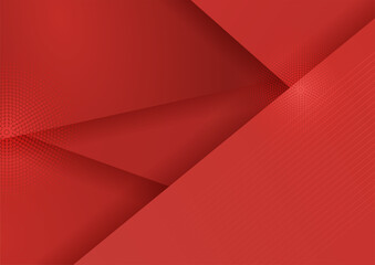 Minimal geometric red background abstract design. Vector illustration abstract graphic design banner pattern background template.