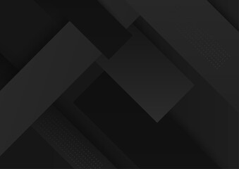 Minimal geometric dark black background abstract design. Vector illustration abstract graphic design banner pattern background template.