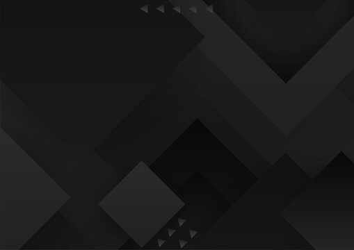 Minimal geometric dark black background abstract design. Vector illustration abstract graphic design banner pattern background template. © Roisa