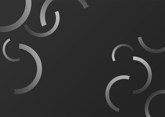 Obraz premium Minimal geometric dark gray black background abstract design. Vector illustration abstract graphic design banner pattern background template.