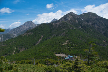 Fototapeta na wymiar 八ヶ岳の網笠山山頂からの風景