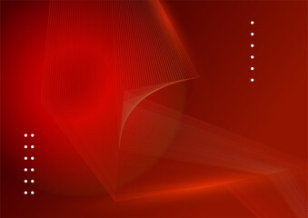 Obraz premium Minimal geometric red background abstract design. Vector illustration abstract graphic design banner pattern background template.