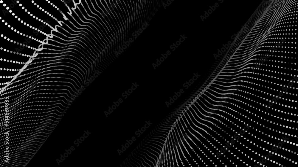 Aufkleber digital wave texture with dots on the background. big data visualization. vector illustrations.