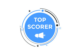 top scorer text label sticker banner. Vector Illustration top scorer Button.
