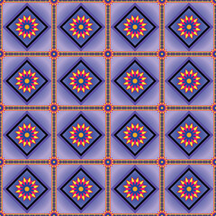 Indigenous style tile pattern,Seamless geometric pattern. 