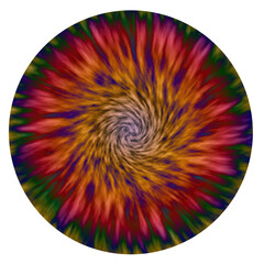 Tie Dye Flower Pattern in a Geometric Shape, png, transparent background, isolated 