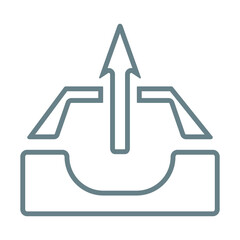 Outbox Tray isolated vector illustration icon. Mail outbox emoji illustration icon
