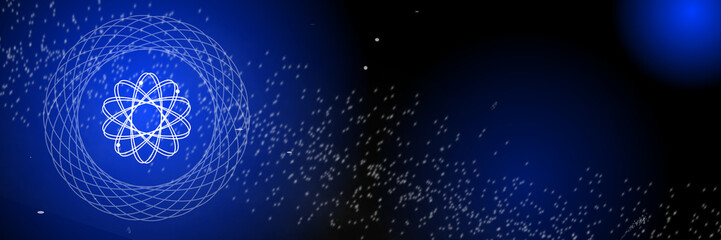 background Chemistry banner universal space with electron
