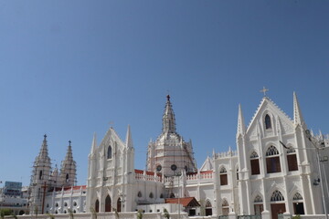 Amazing view of velankanni church Buildings