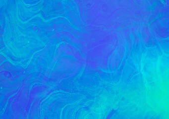 abstract blue background with water. Wallpaper art in multicolor.