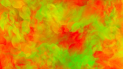 green and orange abstract colorful background with watercolor.