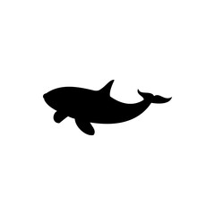 Whale Silhouette Vector. Best Whale Icon Illustration On White Background