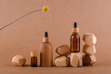 Eco friendly cosmetic bamboo bottle