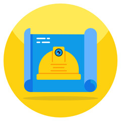 Premium download icon of construction map