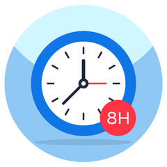 Trendy vector design of 8hr duty