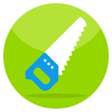 A woodcutting tool icon, vector design of saw