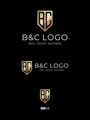 Creative logo with Initial B & C design vector